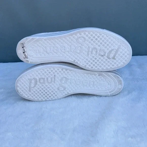 EUC Paul Green Unity Platform Sneaker Sz UK 4 = US 6.5 White Leather Retail $455 - Picture 6 of 9